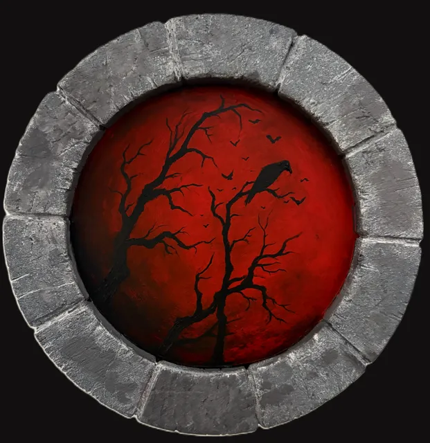 Stone Frame with Red Sky