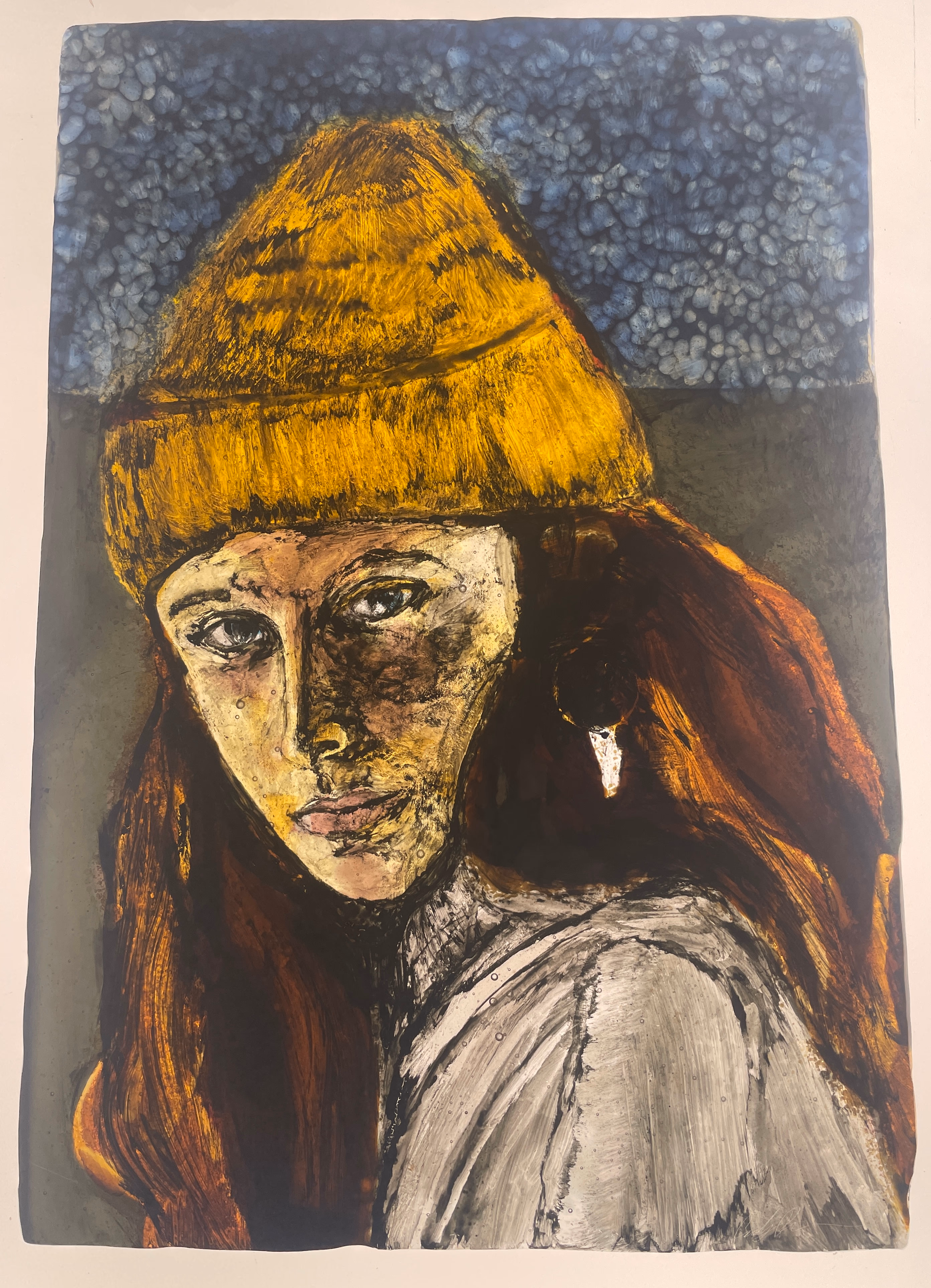 Bohemian Woman with Rose Quartz Earring