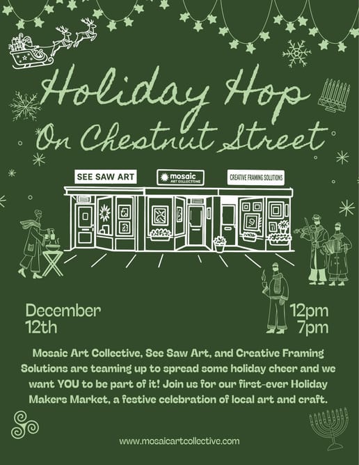 Holiday Hop on Chestnut Street exhibition artwork