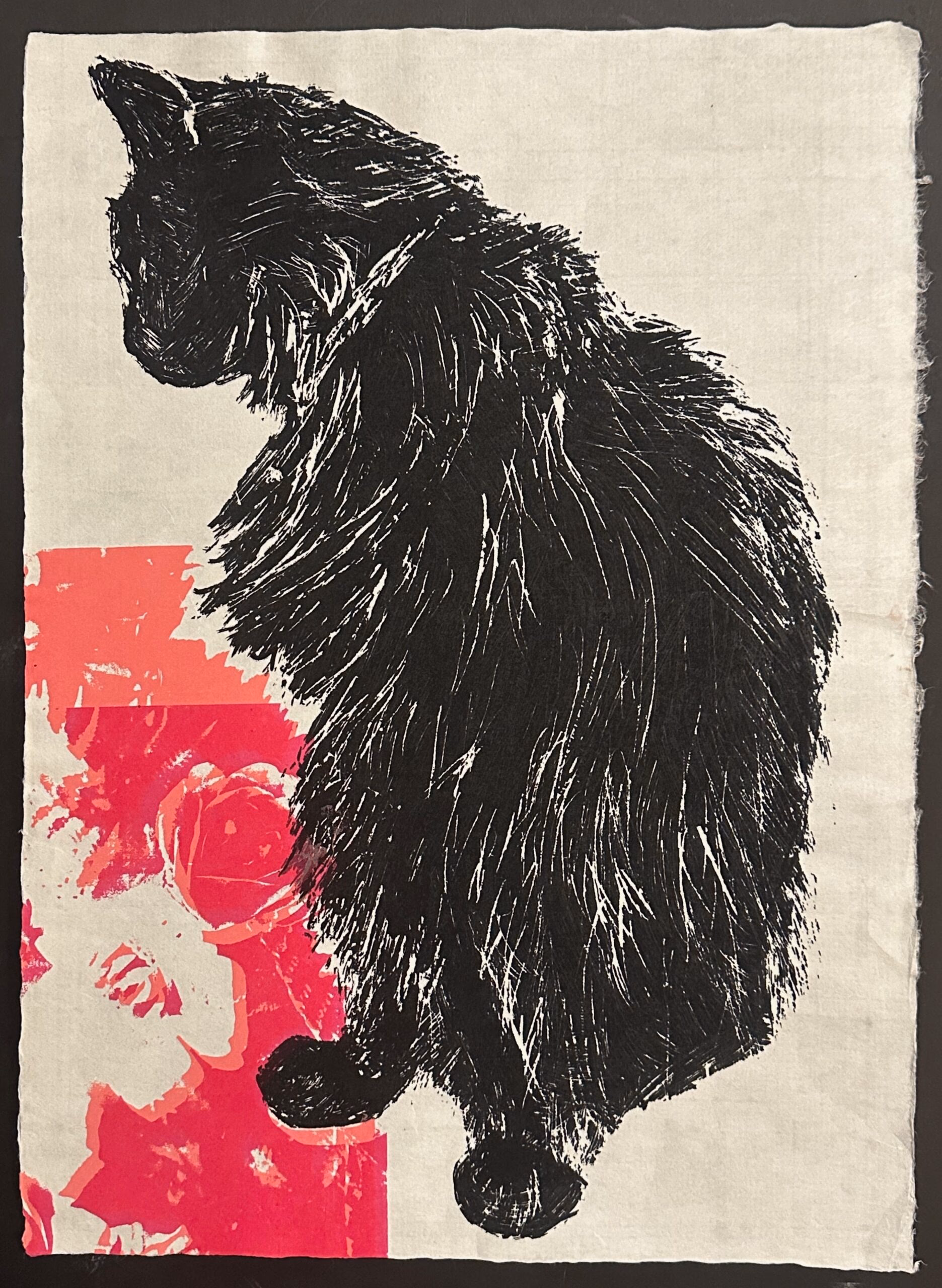 Silkscreen -Cat in profile