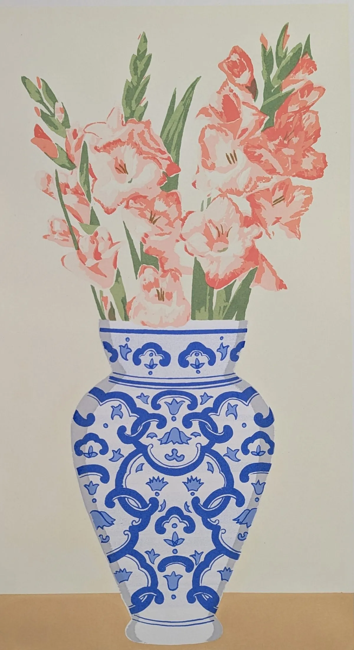 Blue Vase-Gladiolus