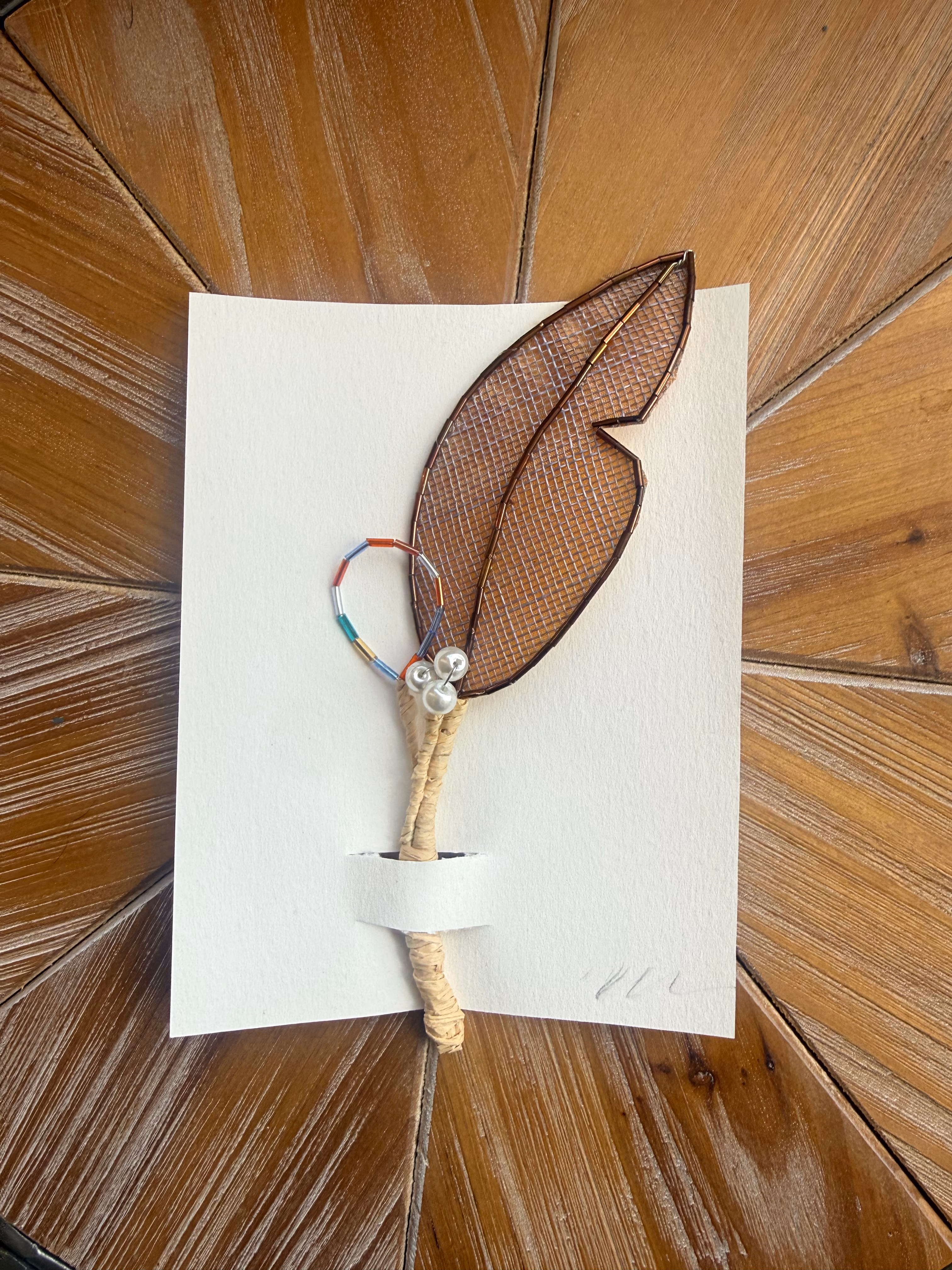 Large Brown Feather Pick